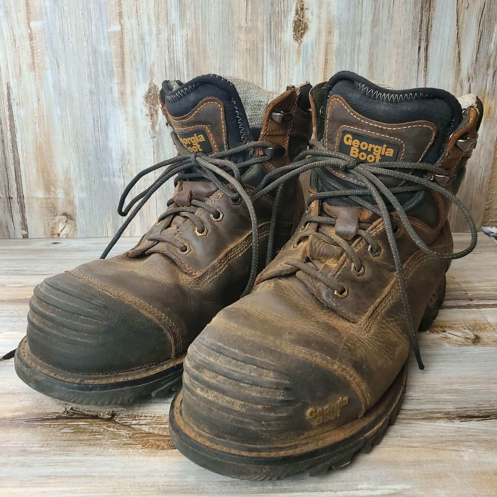Georgia Boot GB00284 Carbo-Tec LTX Waterproof Work Boots Mens 10.5W Brwn Leather
